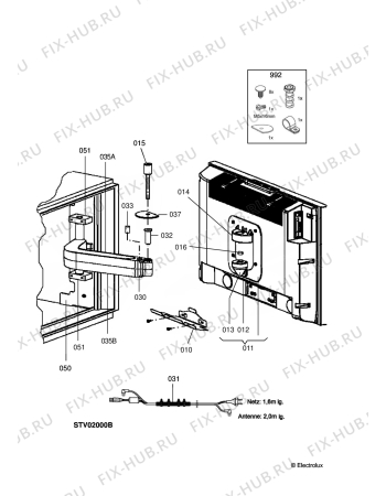 Взрыв-схема комплектующей Electrolux ETV45000X AB KW1908 - Схема узла Internal parts